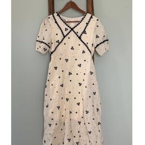 Elegant Cream and Black Mini Dress